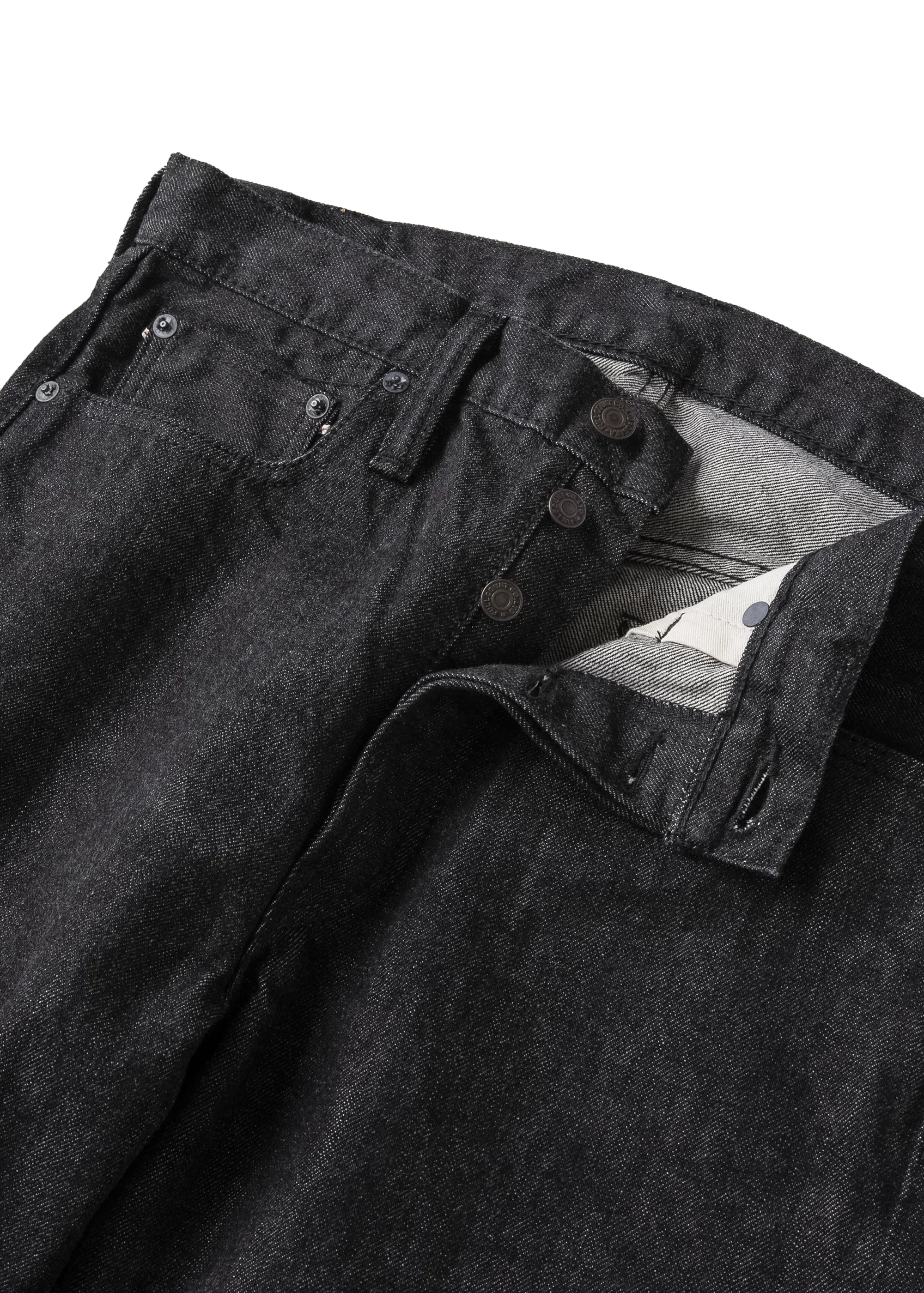 1101BK - Straight Black Denim -