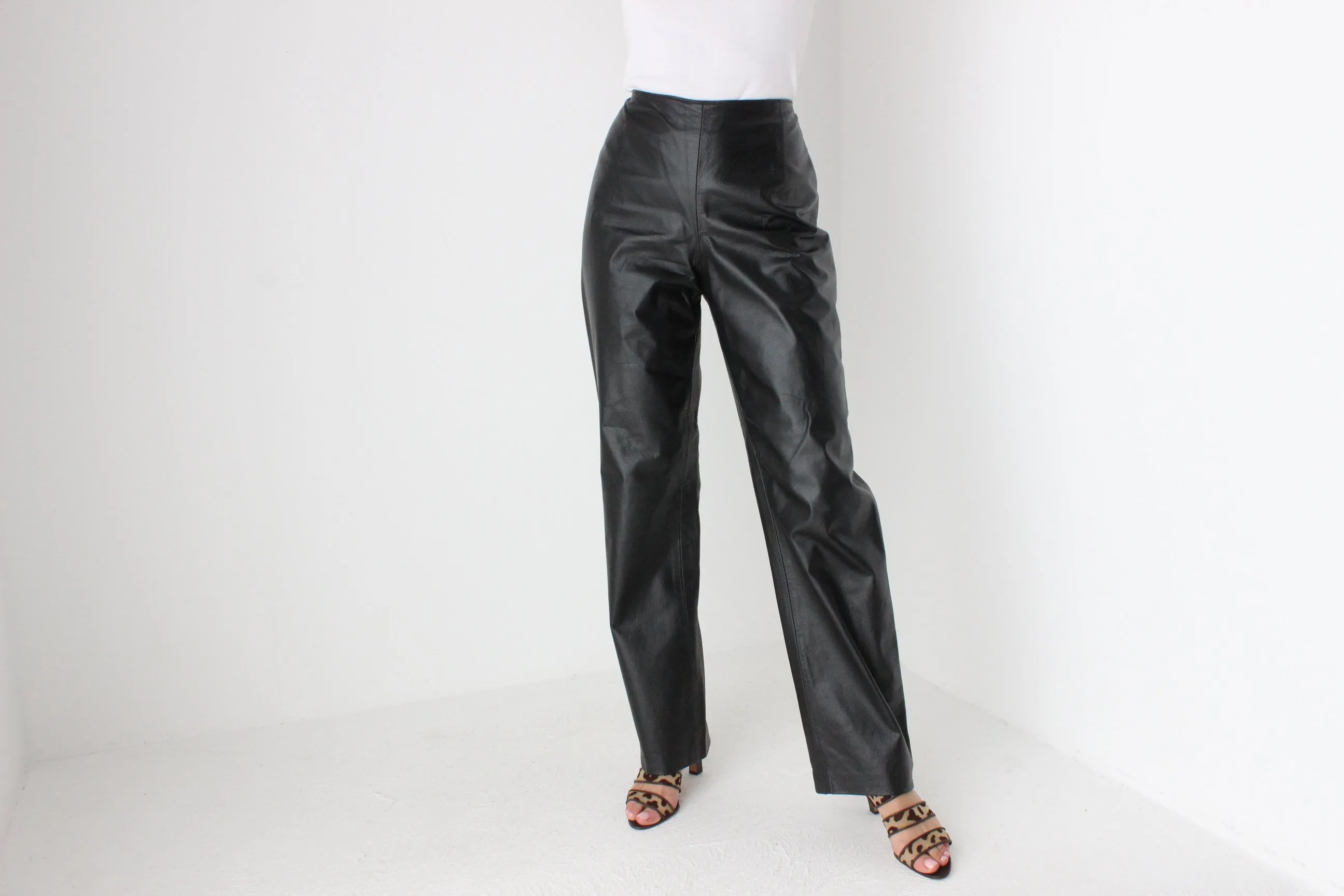1990s Australian Designer George Gross Leather Trousers
