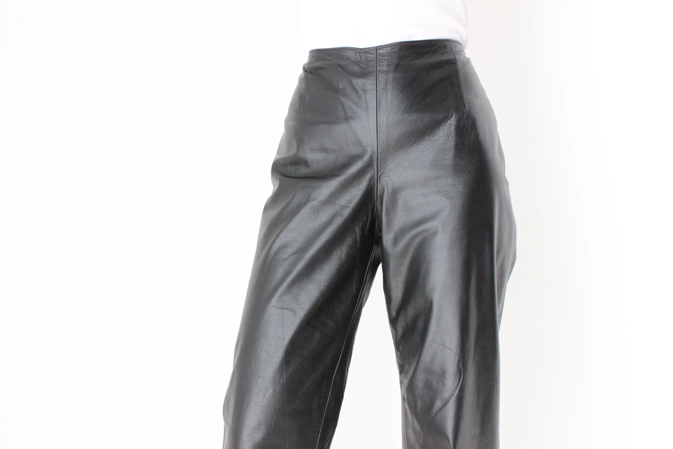 1990s Australian Designer George Gross Leather Trousers