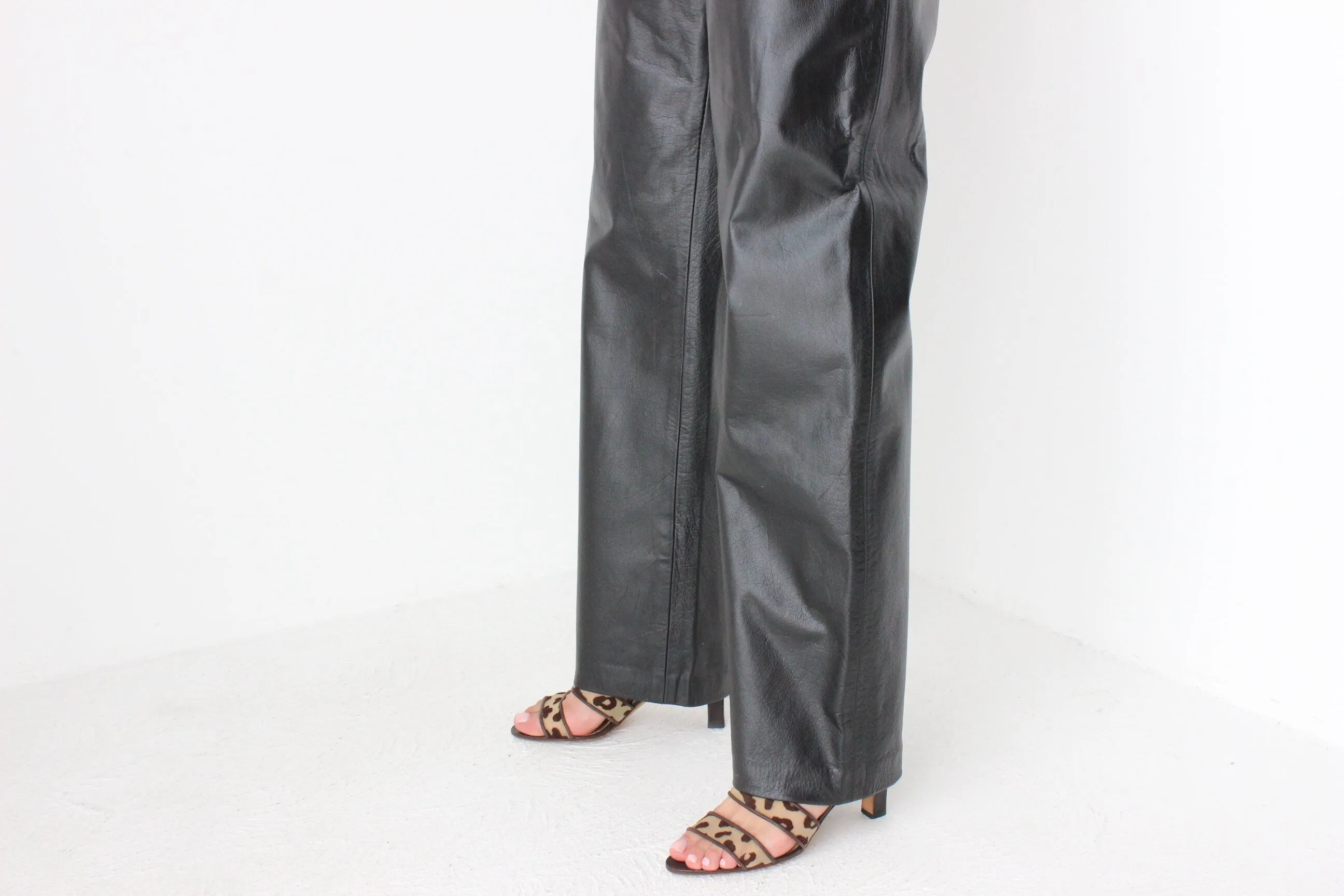 1990s Australian Designer George Gross Leather Trousers