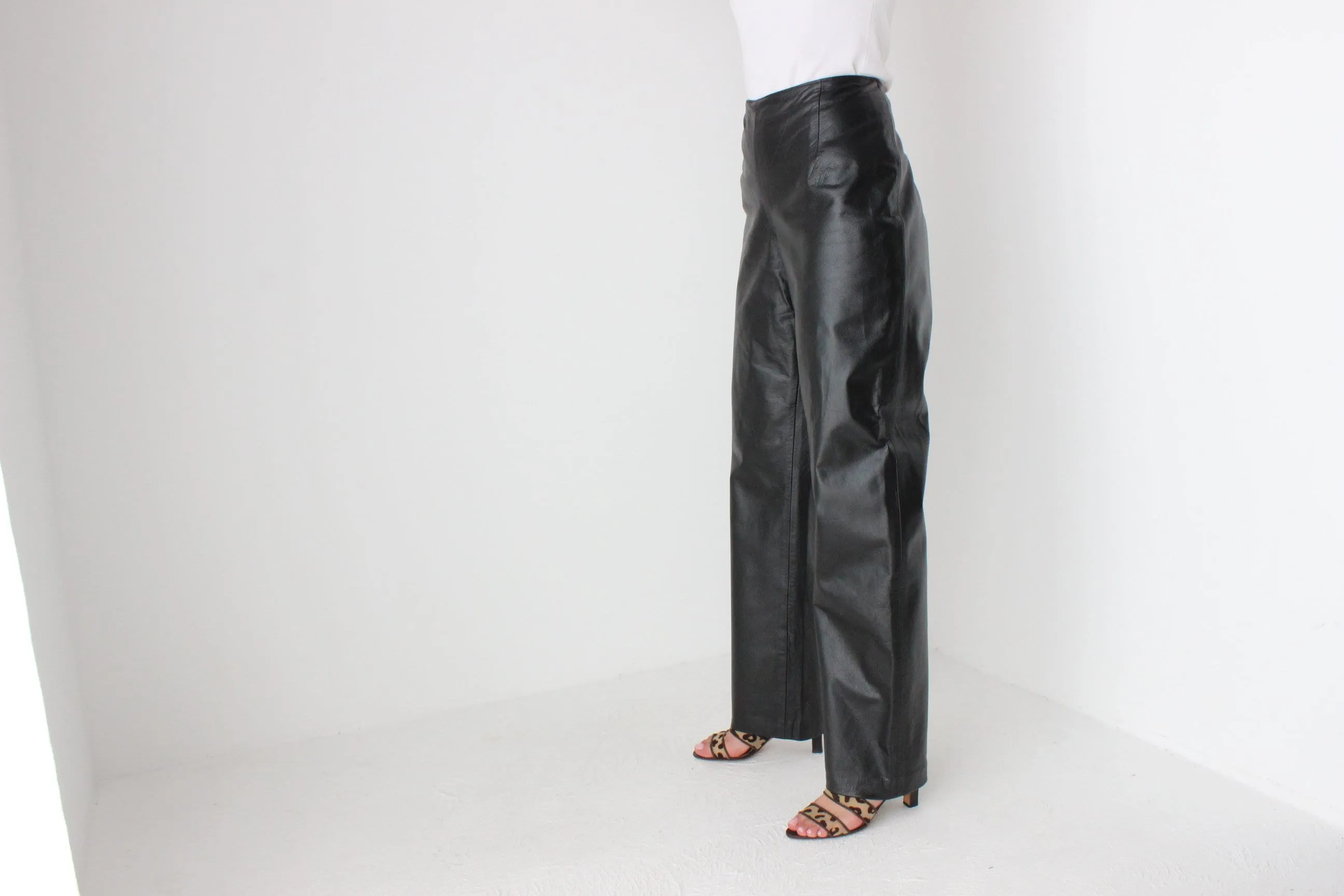 1990s Australian Designer George Gross Leather Trousers