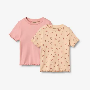 2 Rib T-shirt S/S Alicia - rose water flowers