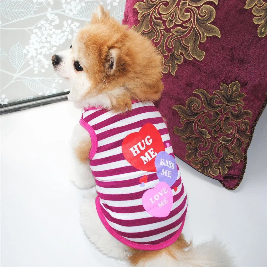 3 PCS Small Dog T Shirts Striped Dog Clothes