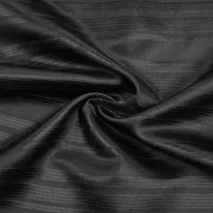 Aaris Black Striped Silk Viscose Blend