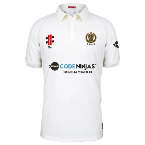 Abbots Langley CC  Senior's Ivory Matrix V2 S/S Shirt (Initials)