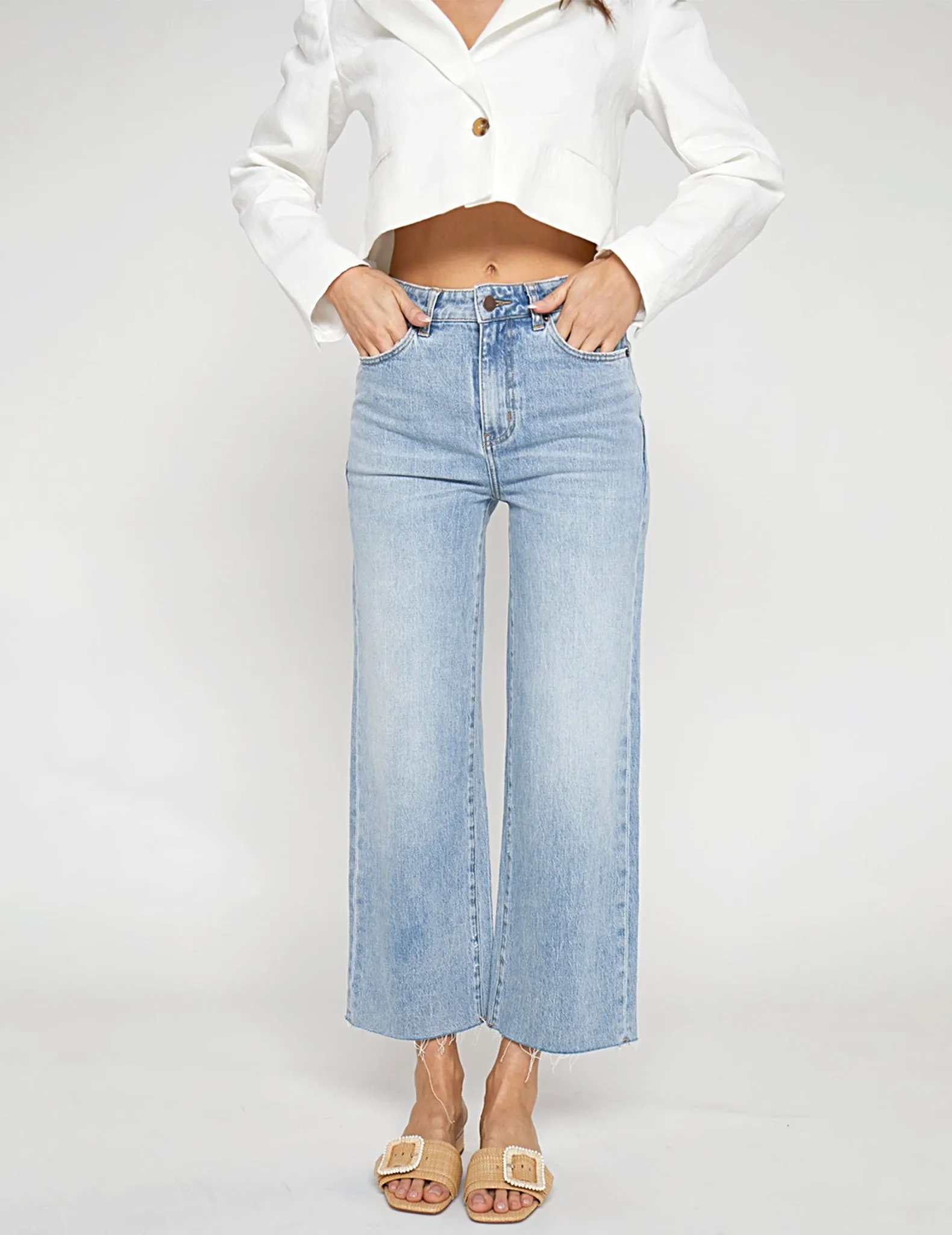 Aberdeen High Rise Raw Hem Jeans