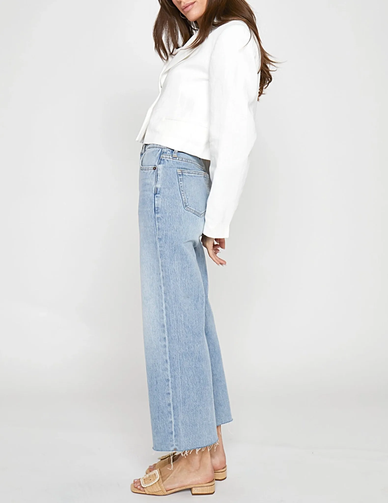 Aberdeen High Rise Raw Hem Jeans
