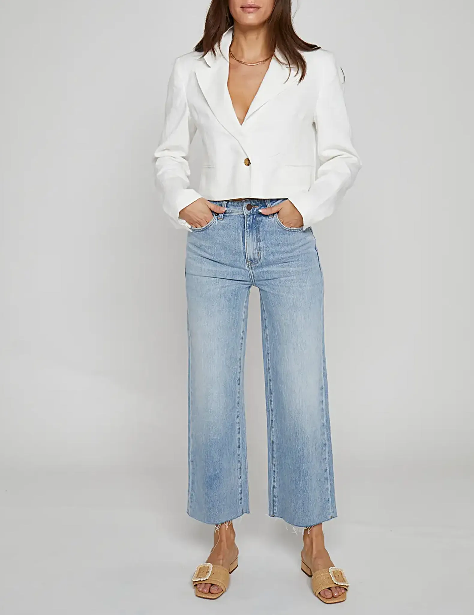 Aberdeen High Rise Raw Hem Jeans