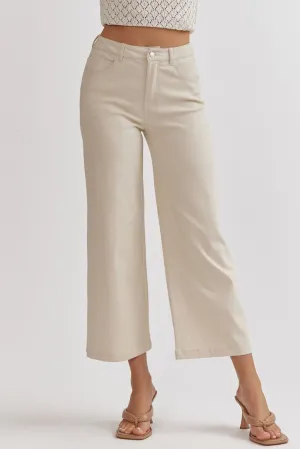 Acid Wash High Waisted Wide Leg Pants