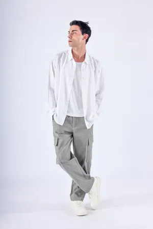 AIR RELAXED CARGO PANTS IN SAGE GREEN