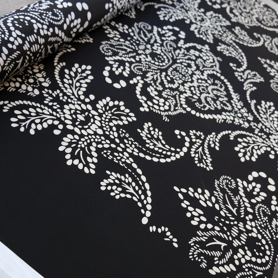 Albero Spot Black Silk Crepe De Chine