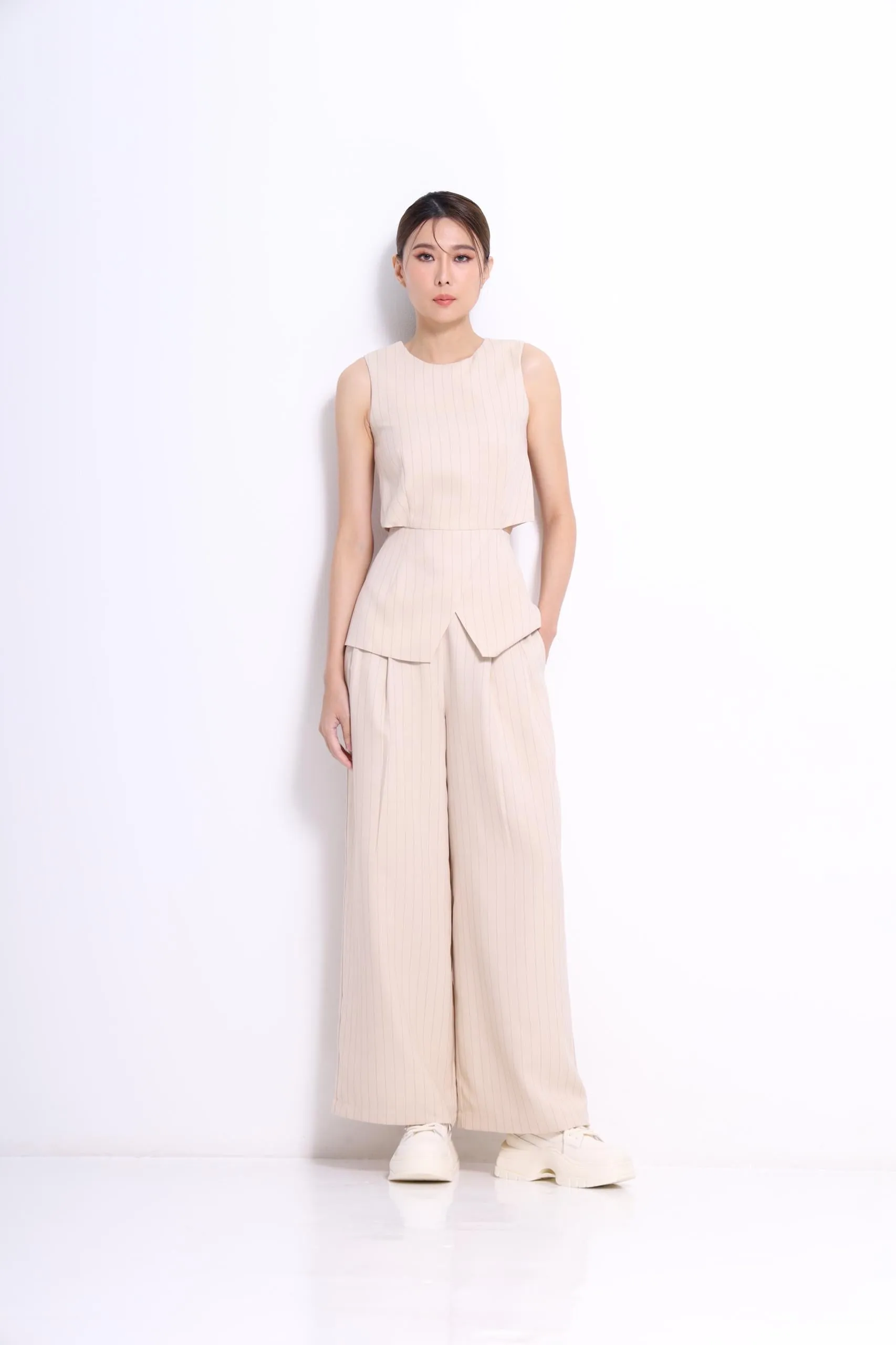 Amy Pinstripe Tailored Pants