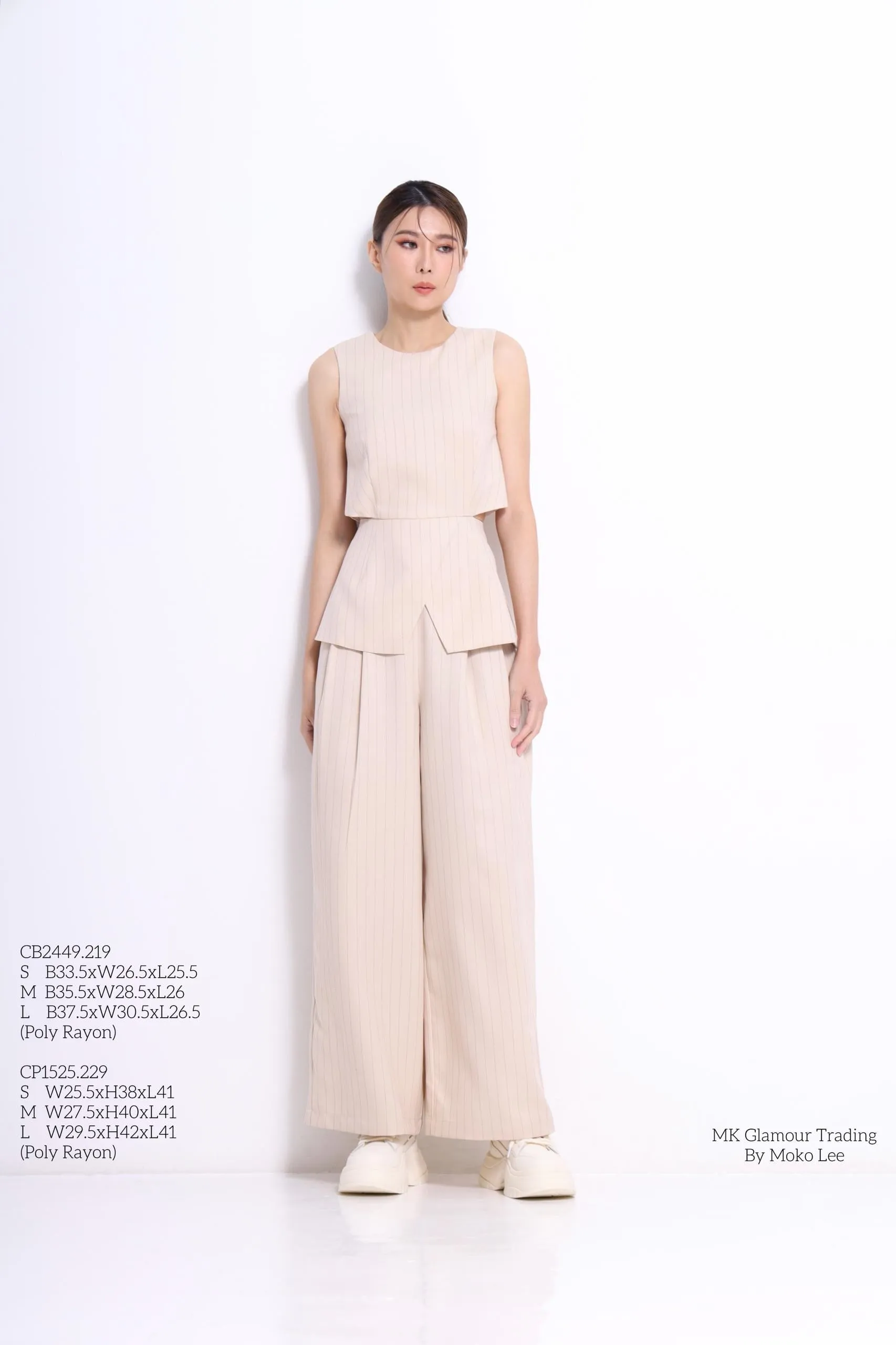 Amy Pinstripe Tailored Pants