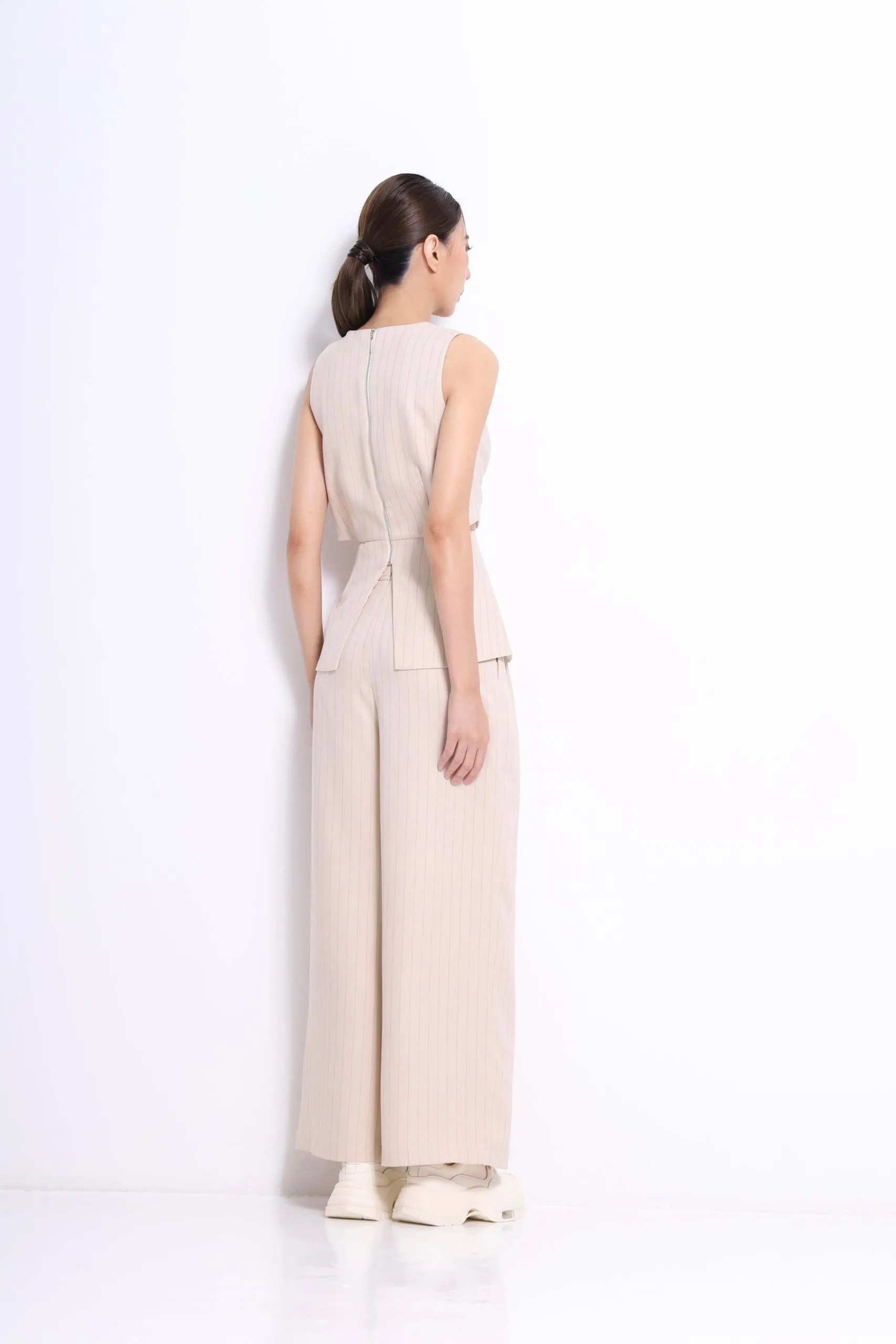 Amy Pinstripe Tailored Pants