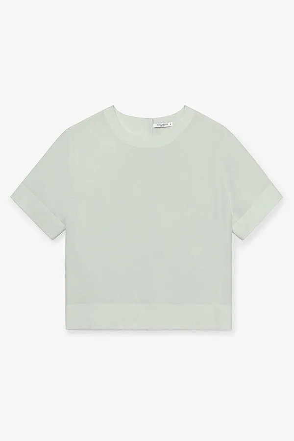 Annika Tee - Washable Silk :: Minty Green