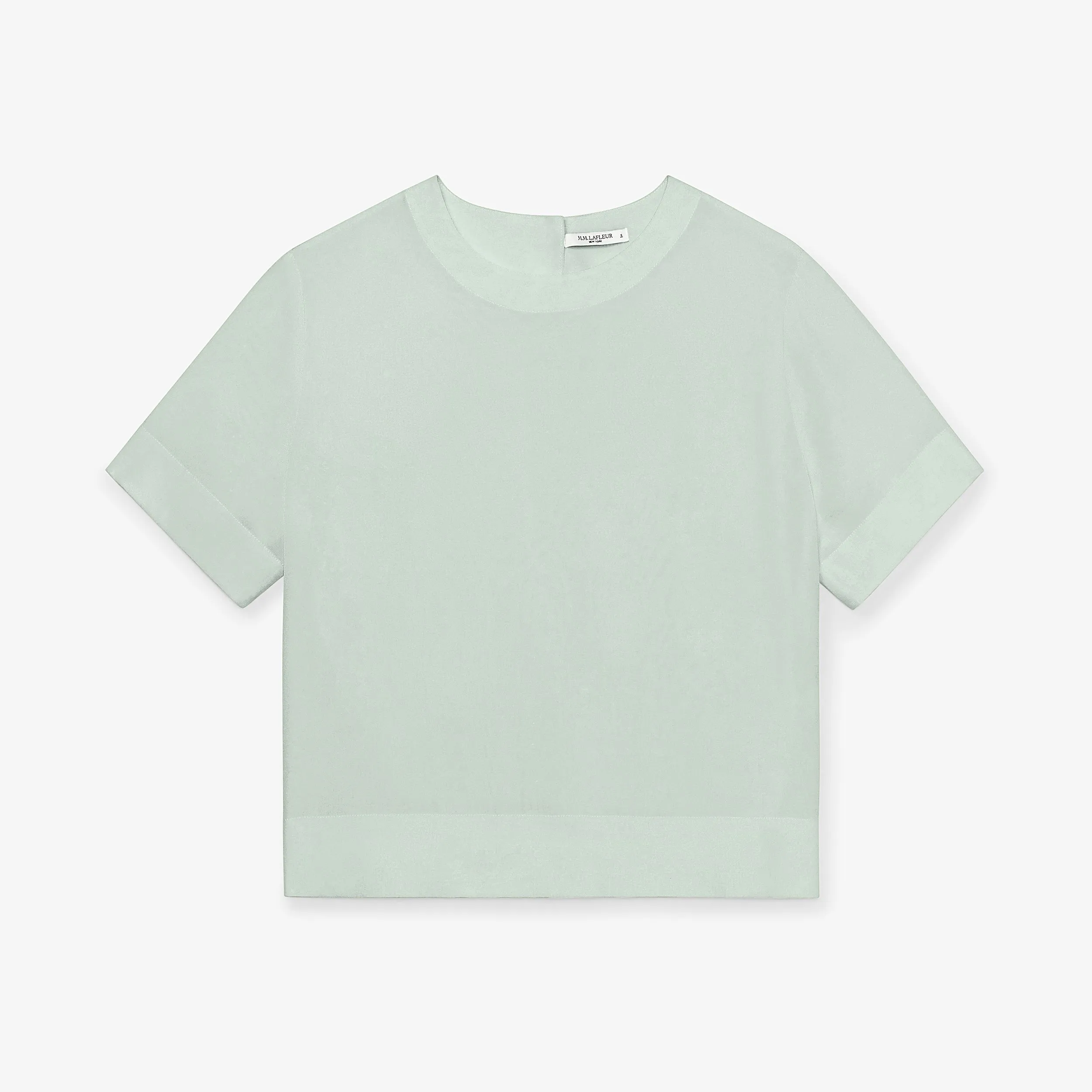 Annika Tee - Washable Silk :: Minty Green