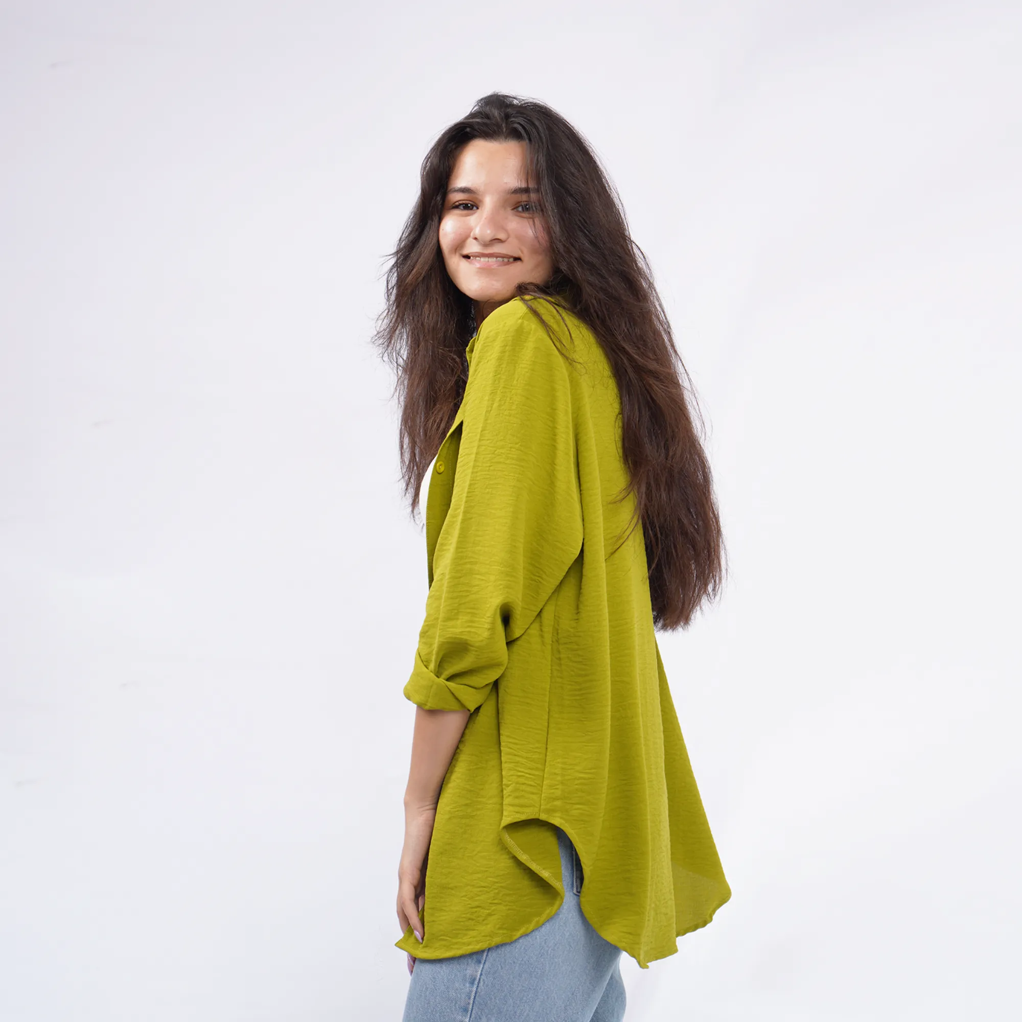 Apple Green Oversized Shirt