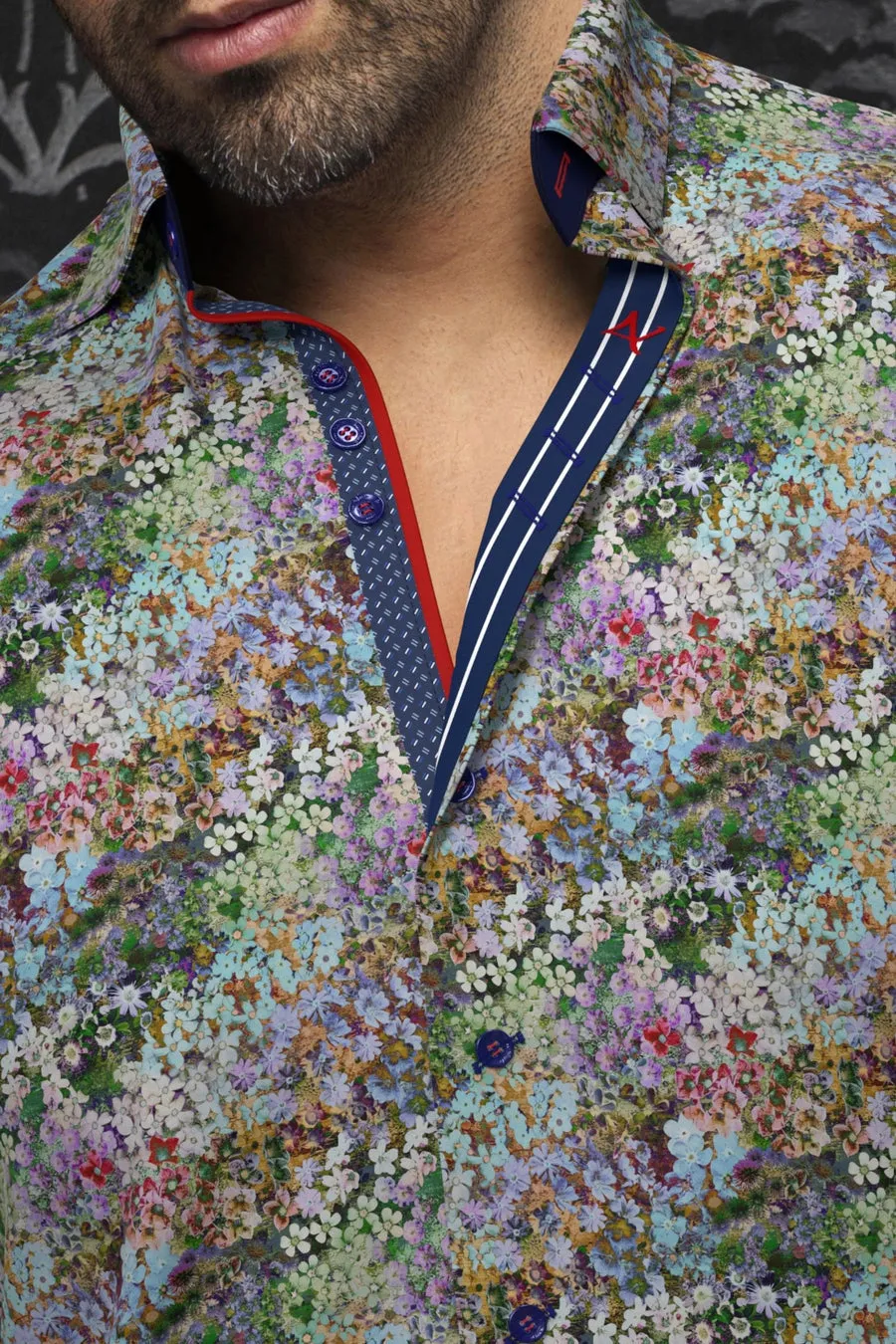 Au Noir Stretch Shirt | Karlton Multi