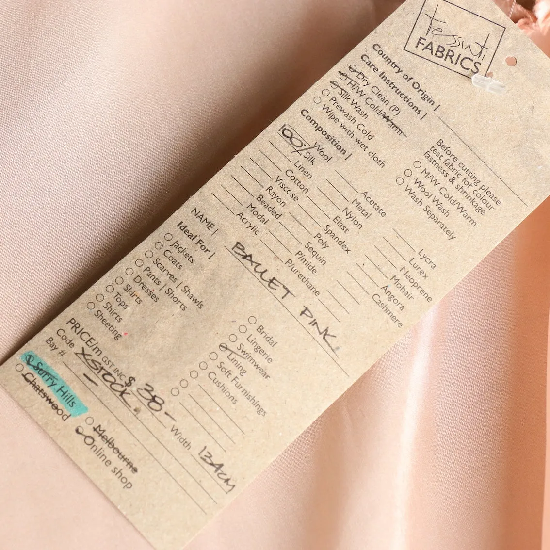 Ballet Pink Habutai Silk