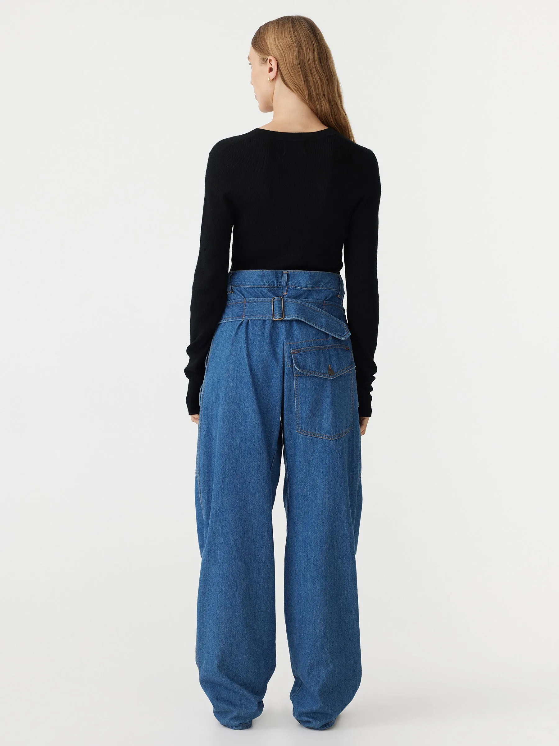 Bassike - Cinched Waist Jean Heritage Blue