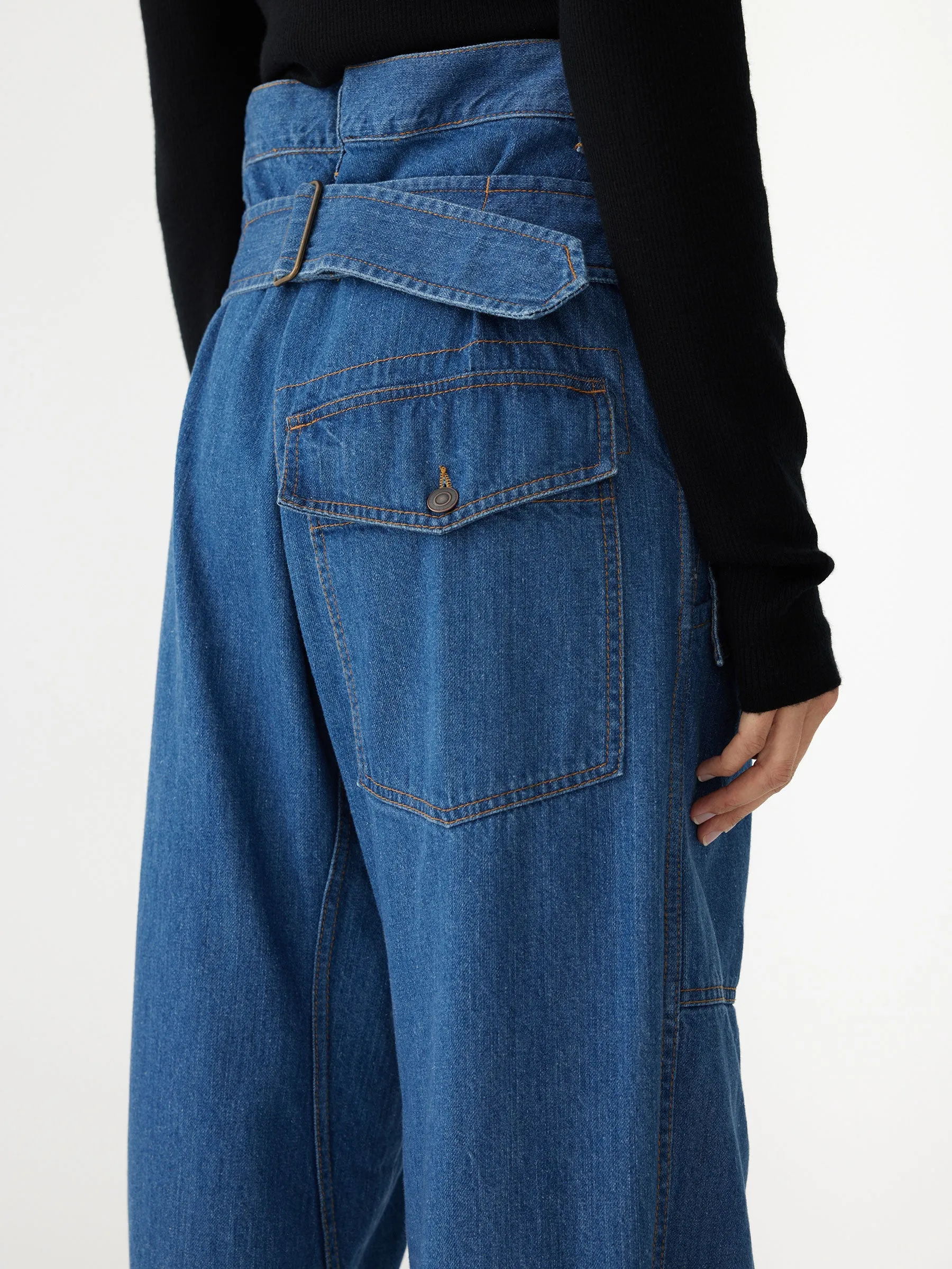 Bassike - Cinched Waist Jean Heritage Blue