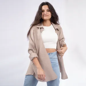 Beige Oversized Shirt