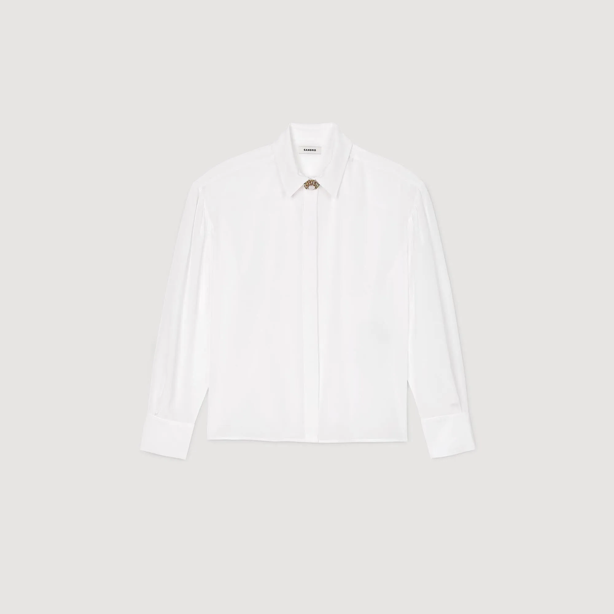 Belle Floaty Silk Shirt White