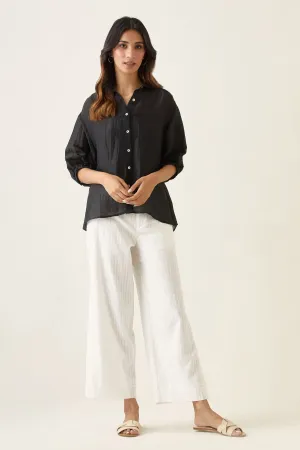 Black Collared Shirt & Pant Set