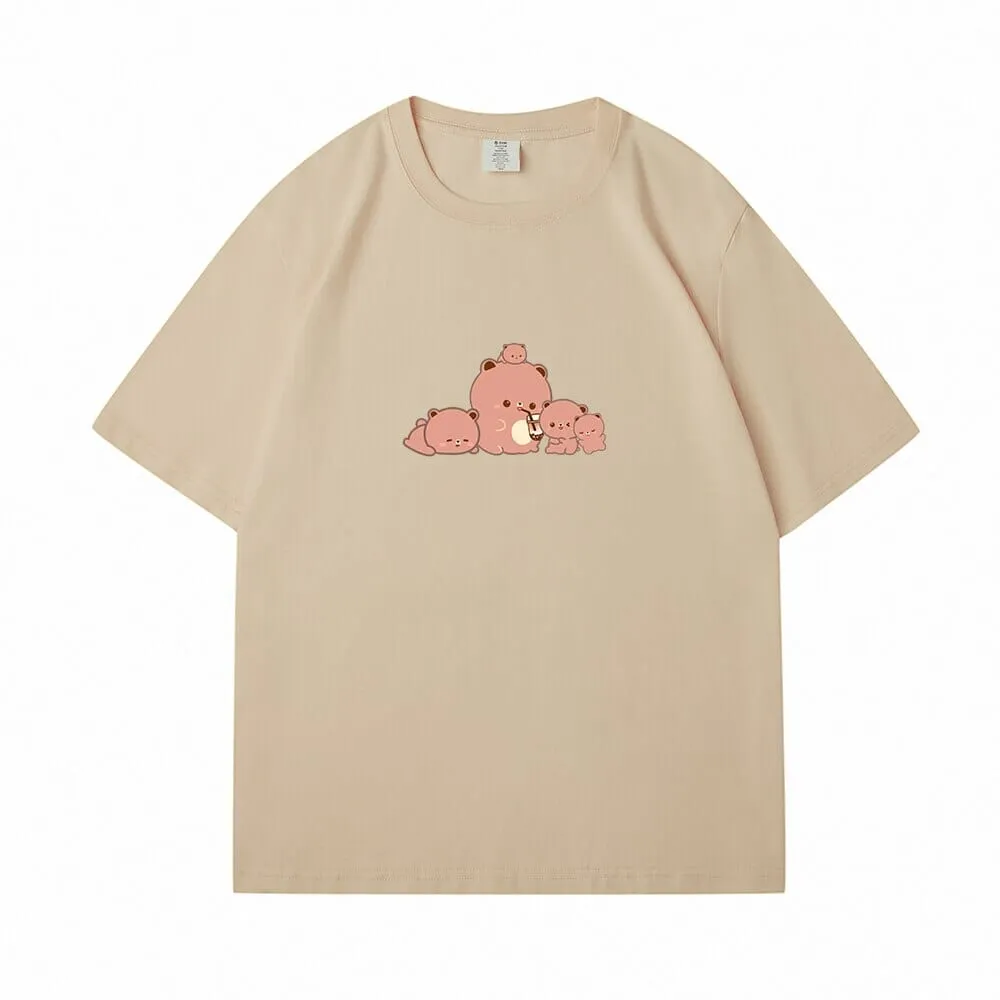 Boberu and Friends Loose Cotton T-Shirts
