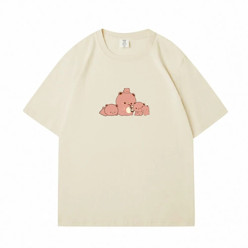 Boberu and Friends Loose Cotton T-Shirts