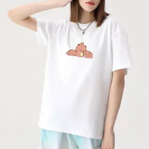 Boberu and Friends Loose Cotton T-Shirts