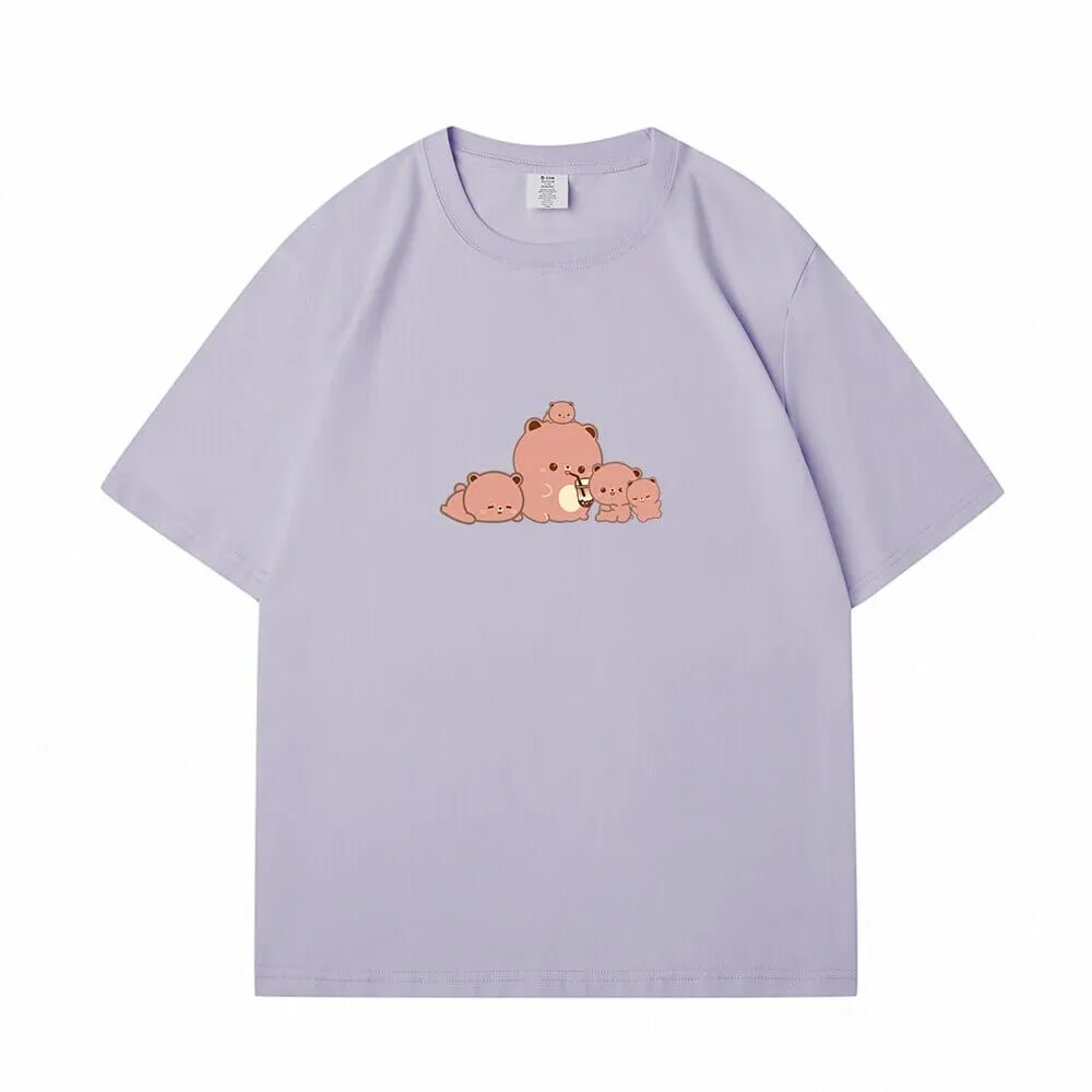 Boberu and Friends Loose Cotton T-Shirts