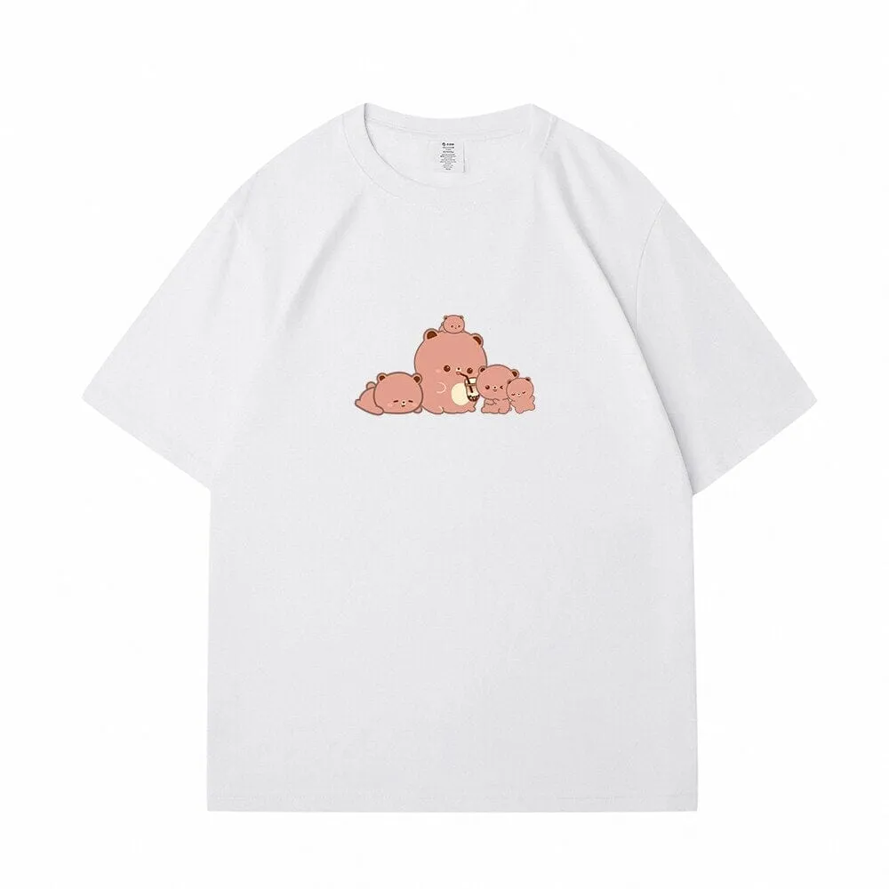 Boberu and Friends Loose Cotton T-Shirts