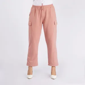 Bobson Japanese Ladies Basic Non-Denim Drawstring Pants 154461-U (Old Rose)