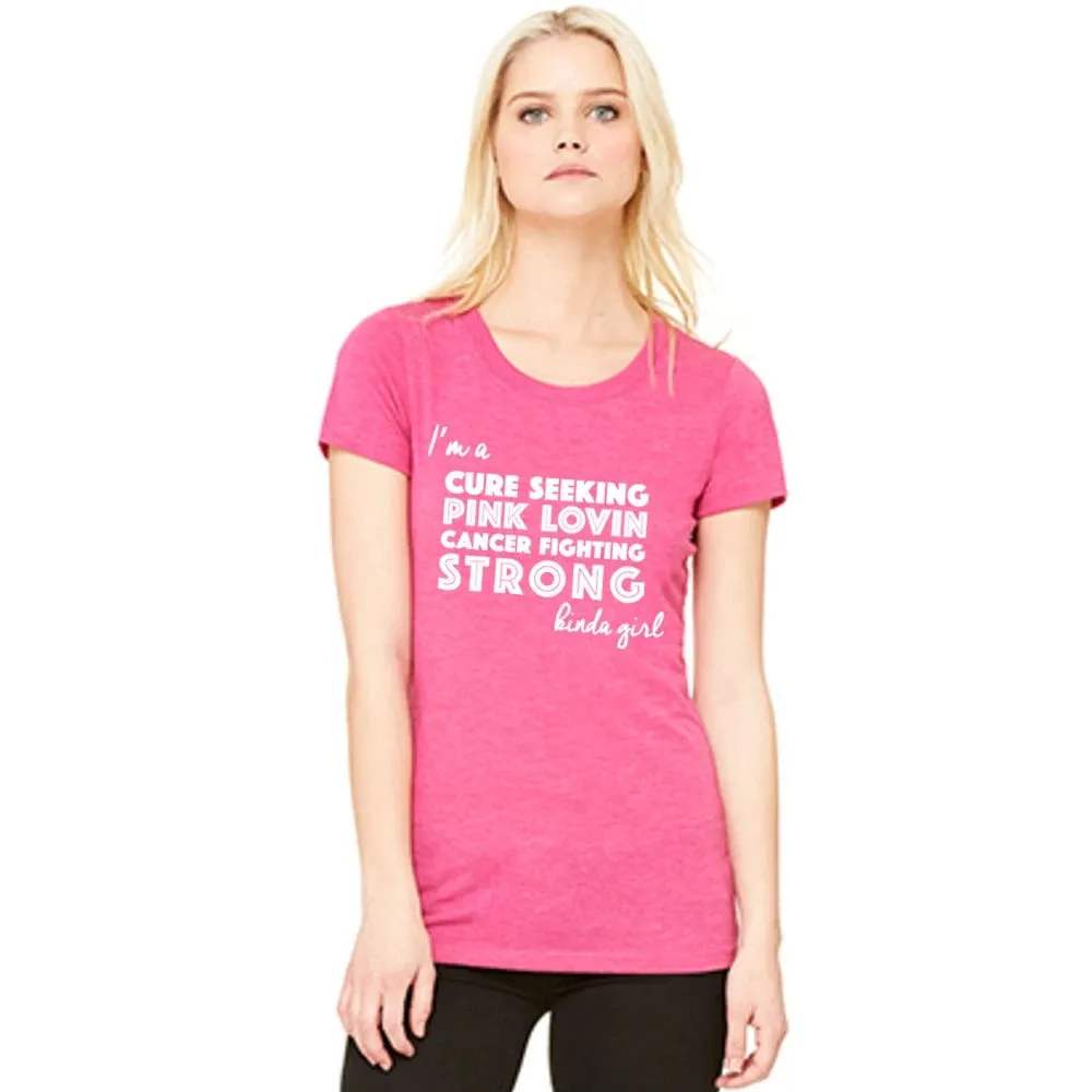 Breast cancer Clothing Womens Pink ribbon Tanks Tshirts Cure Fight Girl Brave