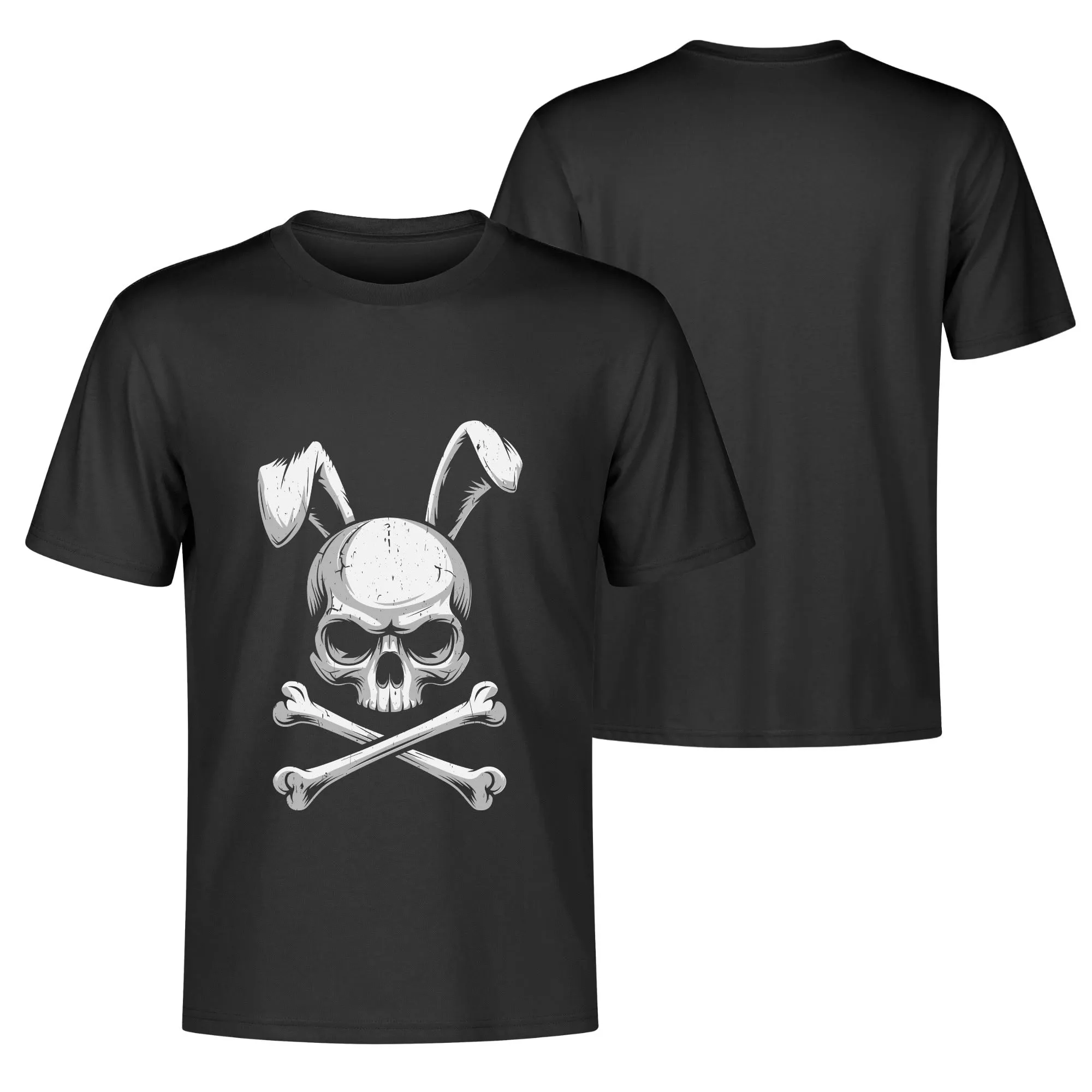 Bunny Skull And Cross Bones Mens Cotton T-Shirt