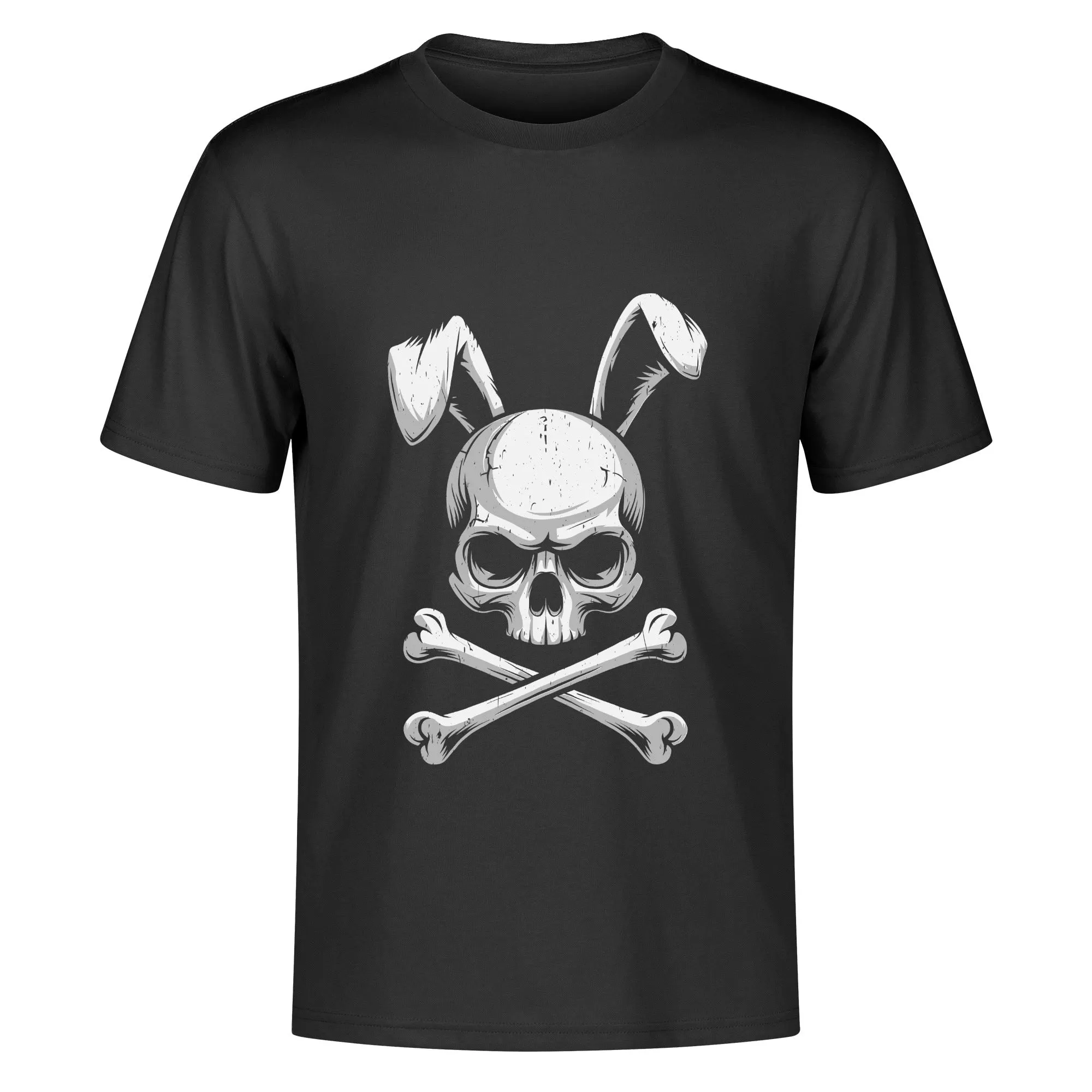 Bunny Skull And Cross Bones Mens Cotton T-Shirt