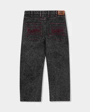 Butter Goods - Breakdown Relaxed Denim Jeans - Acid Wash Black