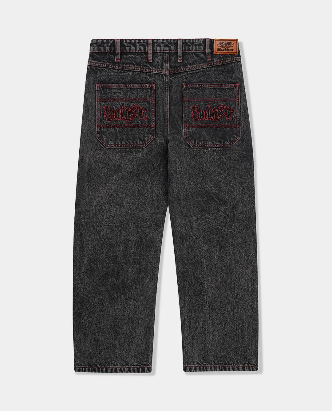 Butter Goods - Breakdown Relaxed Denim Jeans - Acid Wash Black