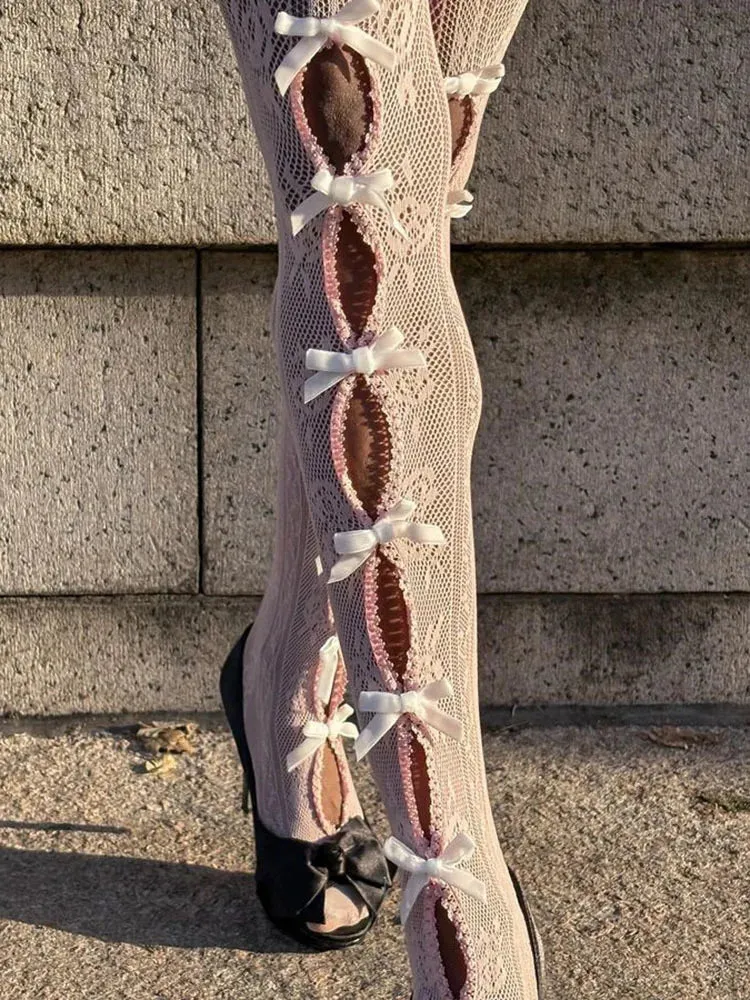 Butterfly Lace-Up Hollow Pants