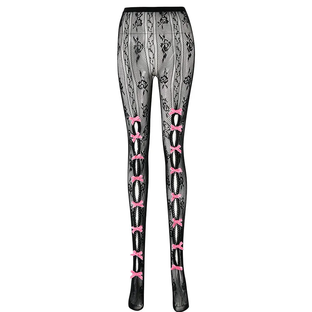 Butterfly Lace-Up Hollow Pants