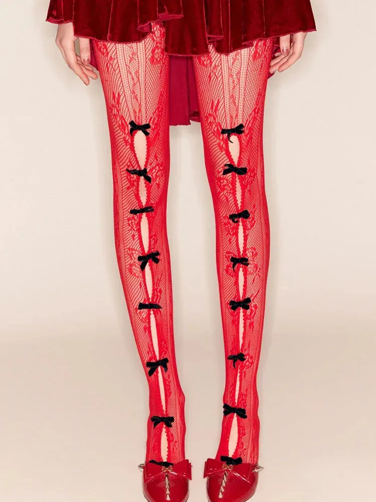 Butterfly Lace-Up Hollow Pants