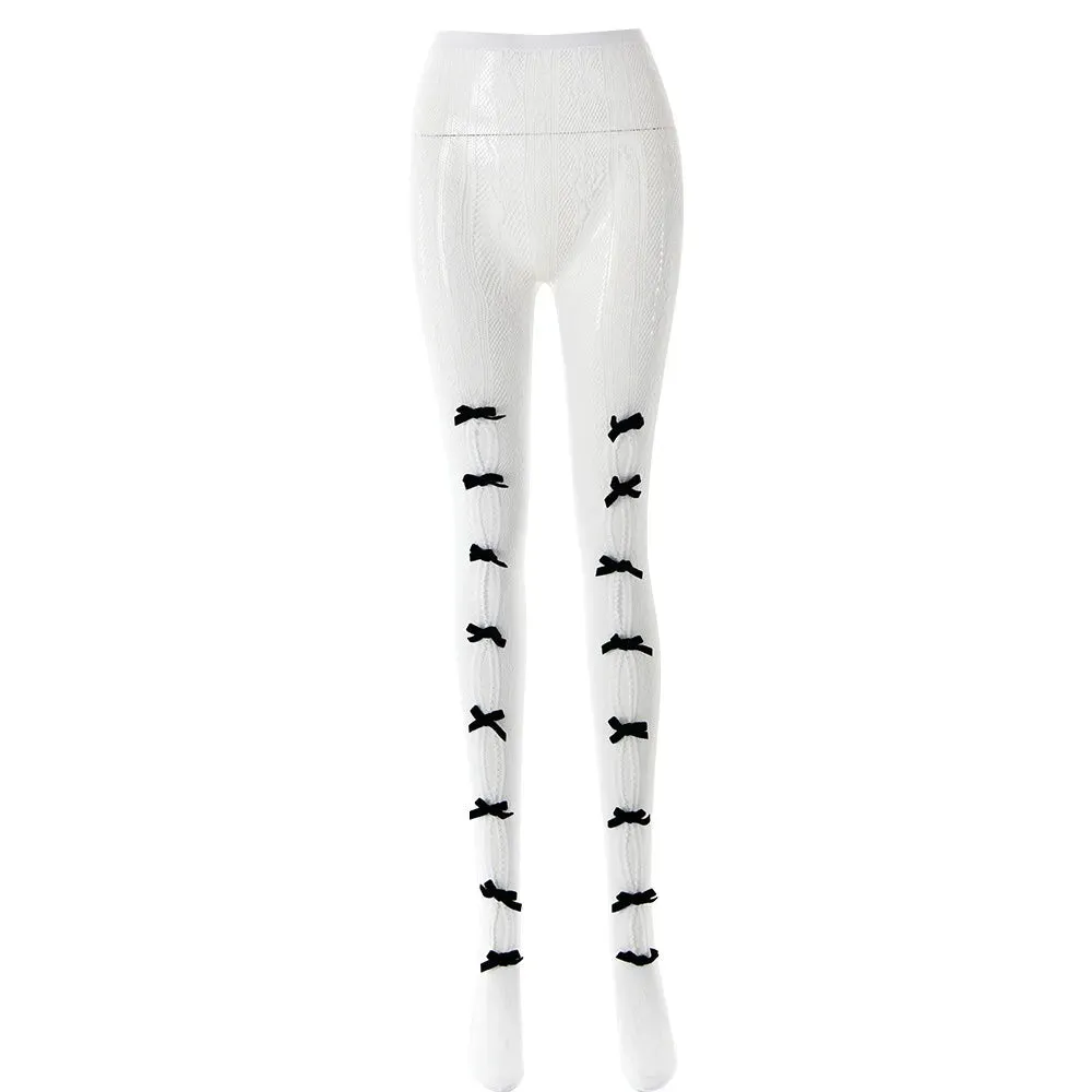 Butterfly Lace-Up Hollow Pants