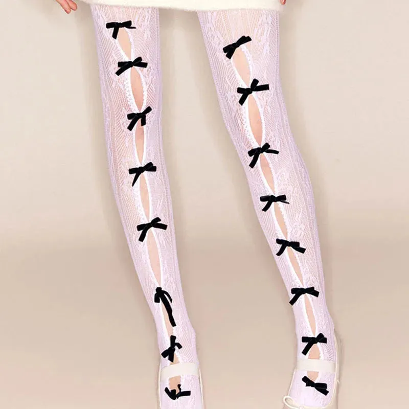 Butterfly Lace-Up Hollow Pants