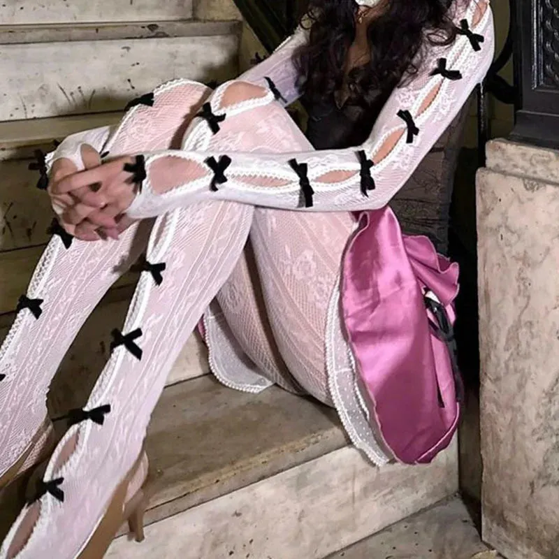 Butterfly Lace-Up Hollow Pants