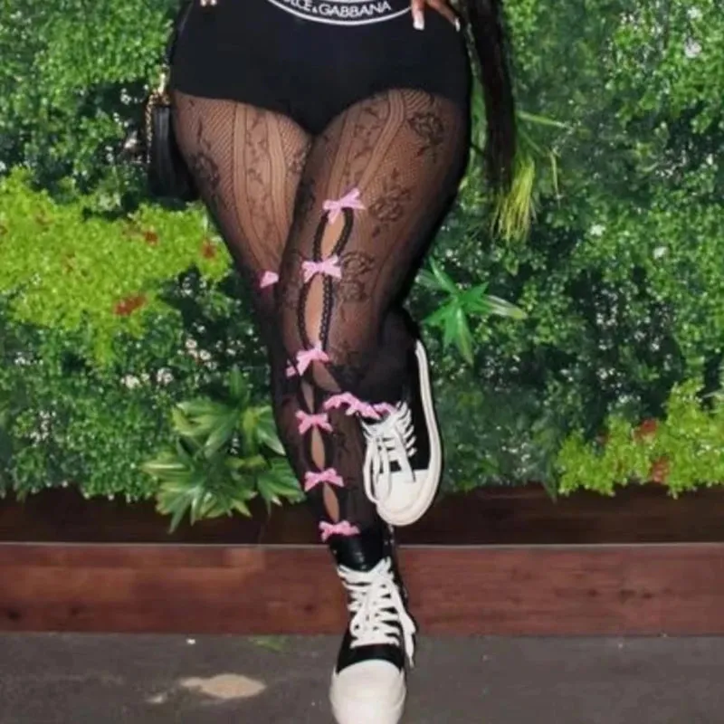 Butterfly Lace-Up Hollow Pants
