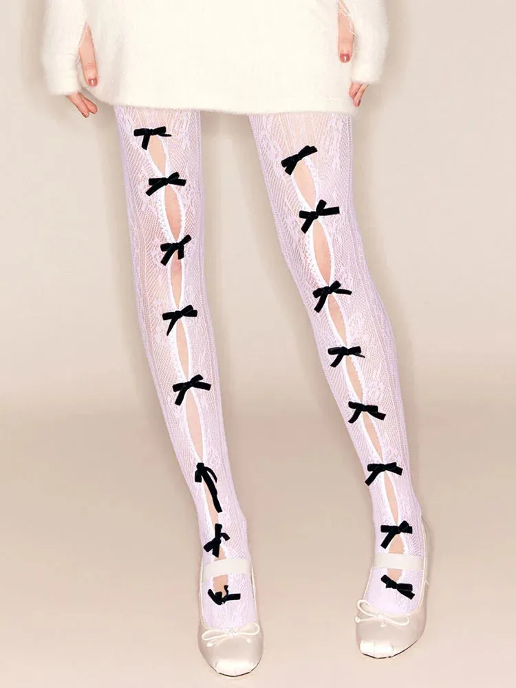 Butterfly Lace-Up Hollow Pants