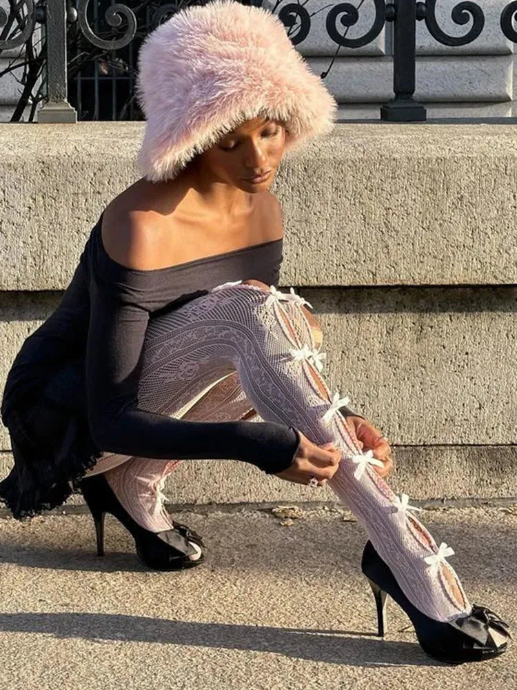 Butterfly Lace-Up Hollow Pants