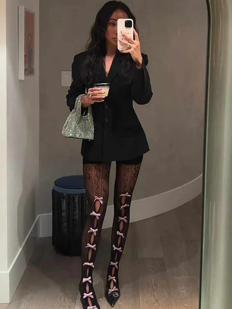 Butterfly Lace-Up Hollow Pants