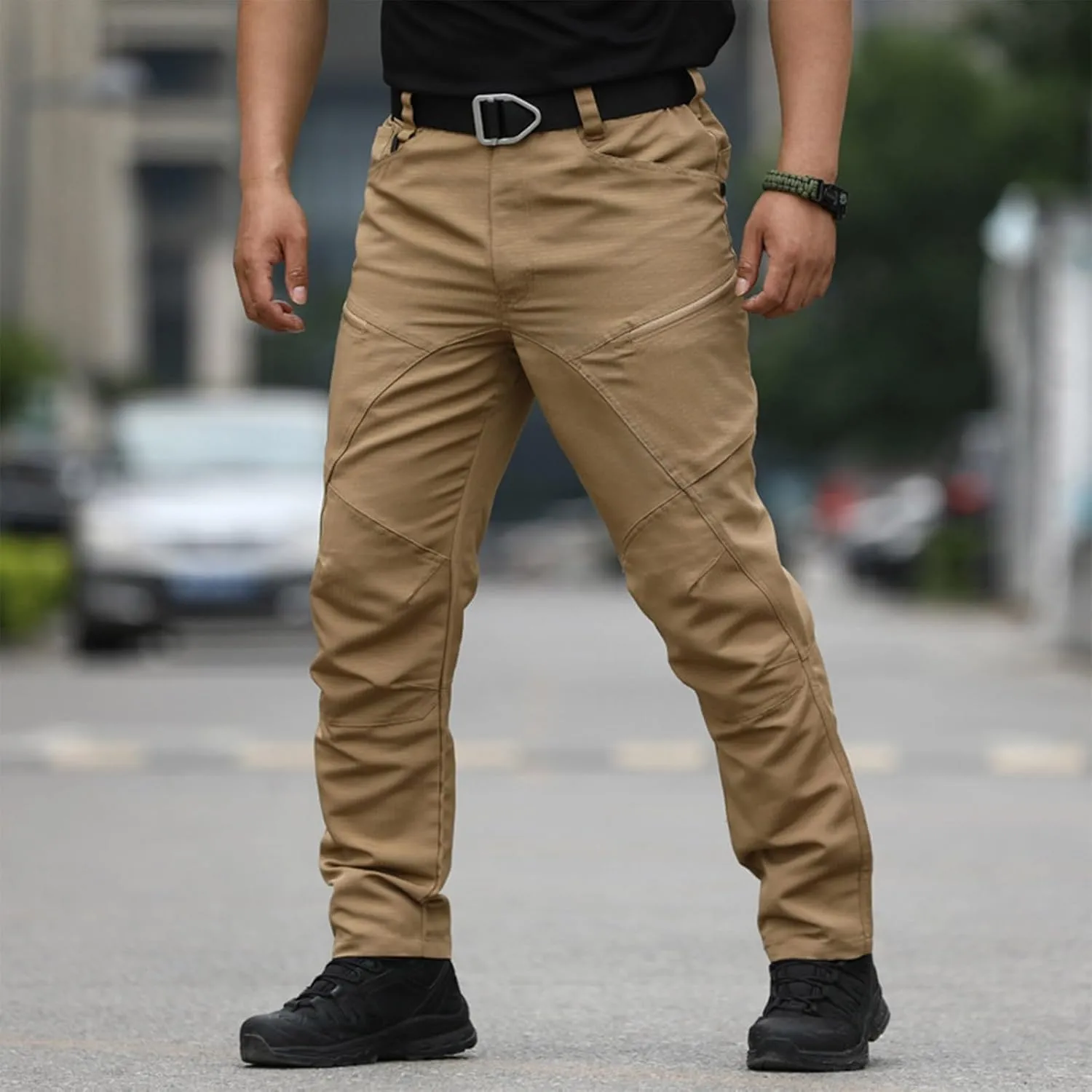 Cargo Chinos Pants Men Relaxed Fit Camo Hunting Pants Stretch Tactical Pants Multi Pockets Ristop Jogger Sweatpants